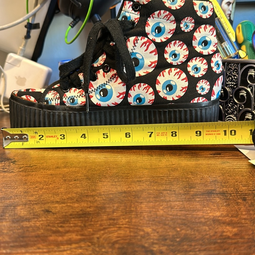 SOLD y2k emo goth jc play by jeffrey campbell hiya-eye platform sneakers woman 8 - Picture 9 of 10